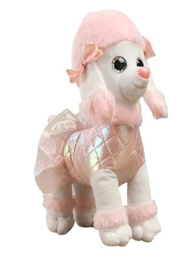 STRIDERS لعبة كلب بودل قطيفة ناعمة للأطفال من ستريدرز | جرو محشو لطيف | هدية رائعة للعناق والحب للبنات والأولاد | هدية مثالية للهدايا التذكارية | وردي | 10 بوصات - Image 2